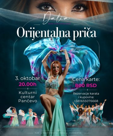 orijentalna priča kulturni centar pančevo 2026 orijentalni ples